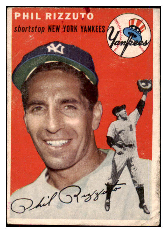 1954 Topps Baseball #017 Phil Rizzuto Yankees Fair 475806