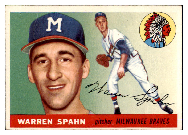 1955 Topps Baseball #031 Warren Spahn Braves VG-EX 475809