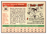 1955 Topps Baseball #031 Warren Spahn Braves VG-EX 475809