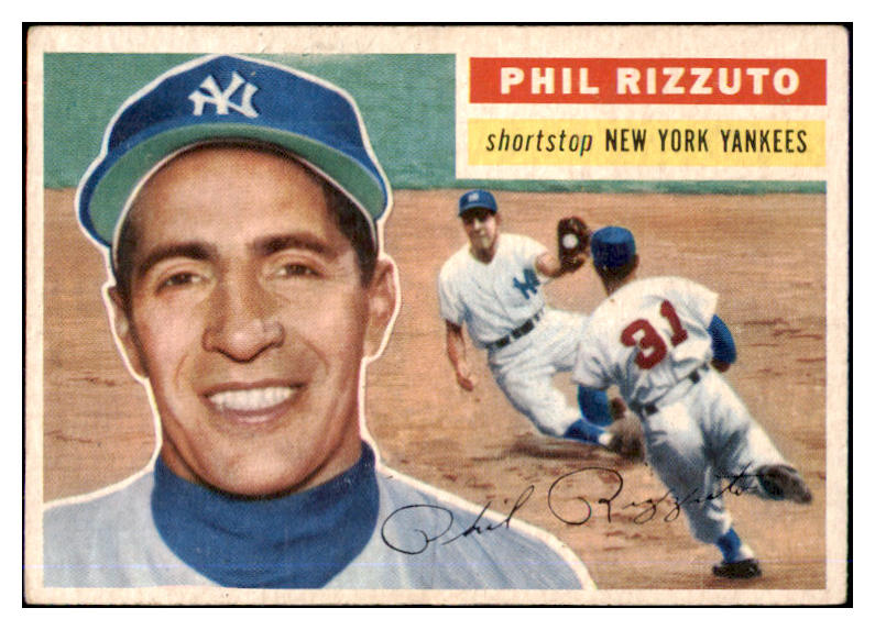 1956 Topps Baseball #113 Phil Rizzuto Yankees EX Gray 475810