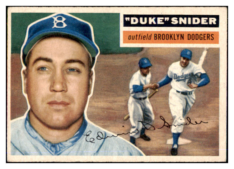 1956 Topps Baseball #150 Duke Snider Dodgers EX Gray 475812