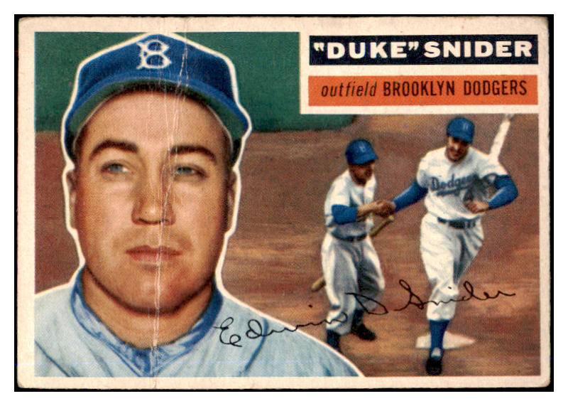 1956 Topps Baseball #150 Duke Snider Dodgers GD-VG Gray 475813