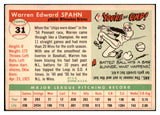 1955 Topps Baseball #031 Warren Spahn Braves EX 475818