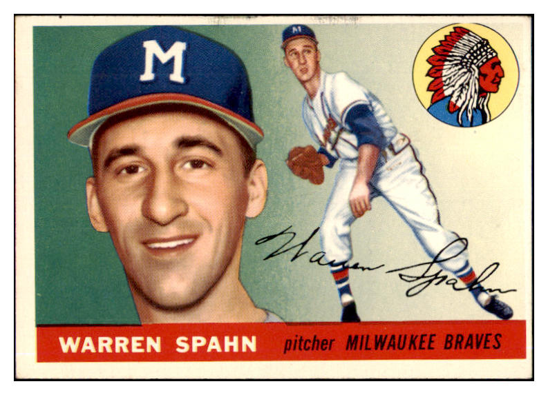 1955 Topps Baseball #031 Warren Spahn Braves EX-MT 475819