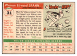 1955 Topps Baseball #031 Warren Spahn Braves EX-MT 475819