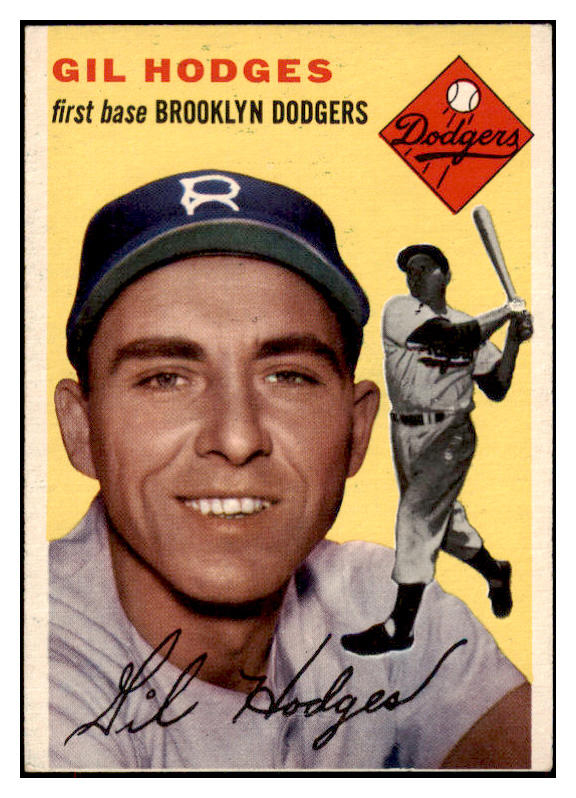 1954 Topps Baseball #102 Gil Hodges Dodgers VG-EX 475828