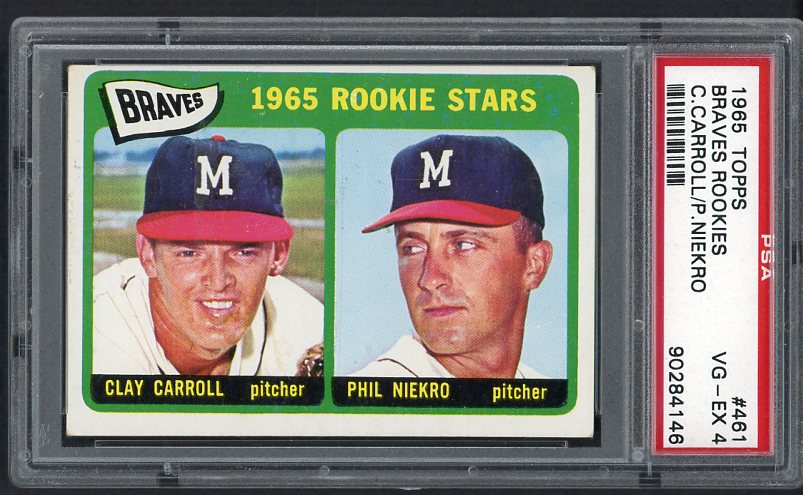 1965 Topps Baseball #461 Phil Niekro Braves PSA 4 VG-EX 475872