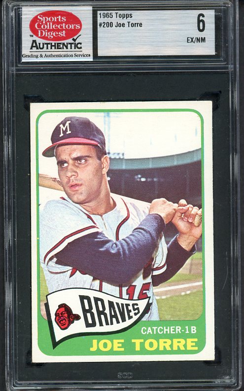1965 Topps Baseball #200 Joe Torre Braves SCD 6 EX-MT 475875
