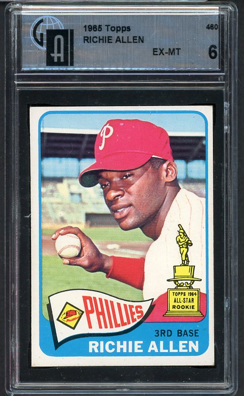 1965 Topps Baseball #460 Richie Allen Phillies GAI 6 EX-MT 475876