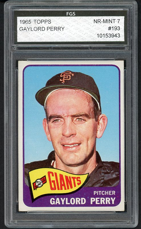 1965 Topps Baseball #193 Gaylord Perry Giants FGS 7 NM 475880