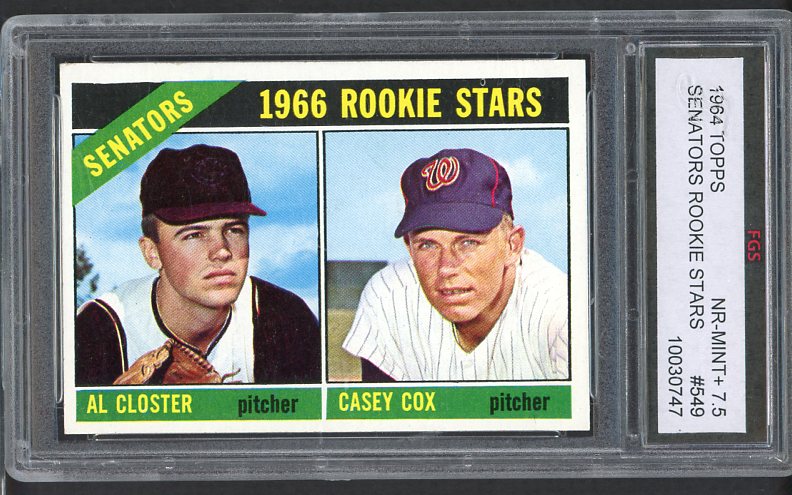 1966 Topps Baseball #549 Casey Cox Senators FGS 7.5 NM+ 475883