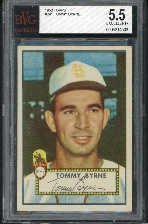 1952 Topps Baseball #241 Tommy Byrne Browns BVG 5.5 EX+ 475886