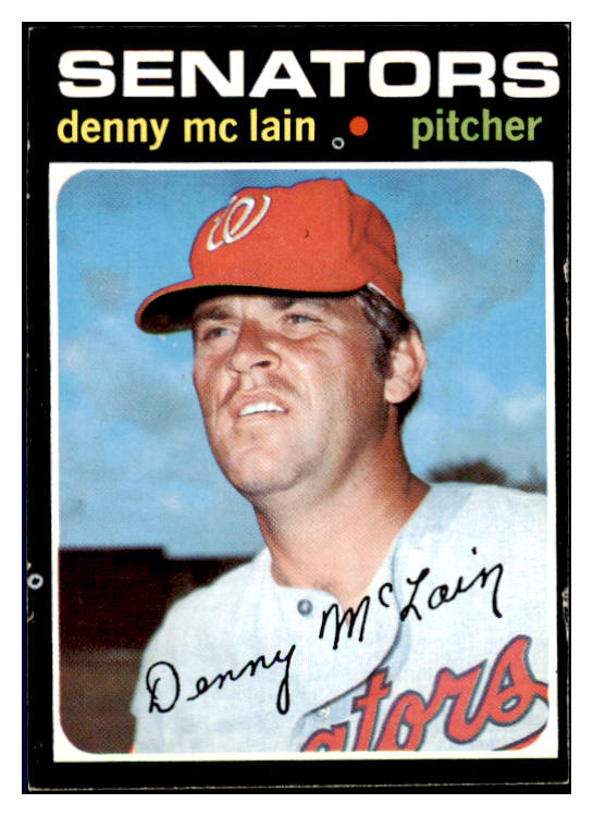 1971 Topps Baseball #750 Denny McLain Senators EX-MT 475929
