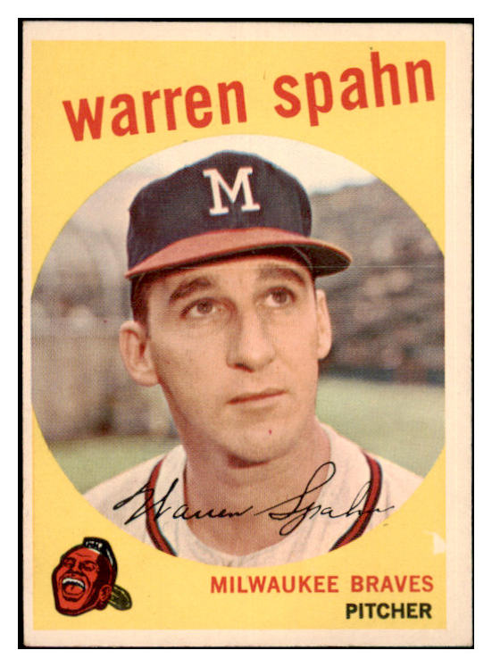 1959 Topps Baseball #040 Warren Spahn Braves EX-MT Obscure 475950