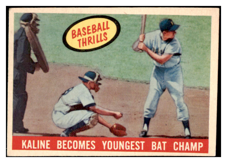 1959 Topps Baseball #463 Al Kaline IA Tigers EX 475954