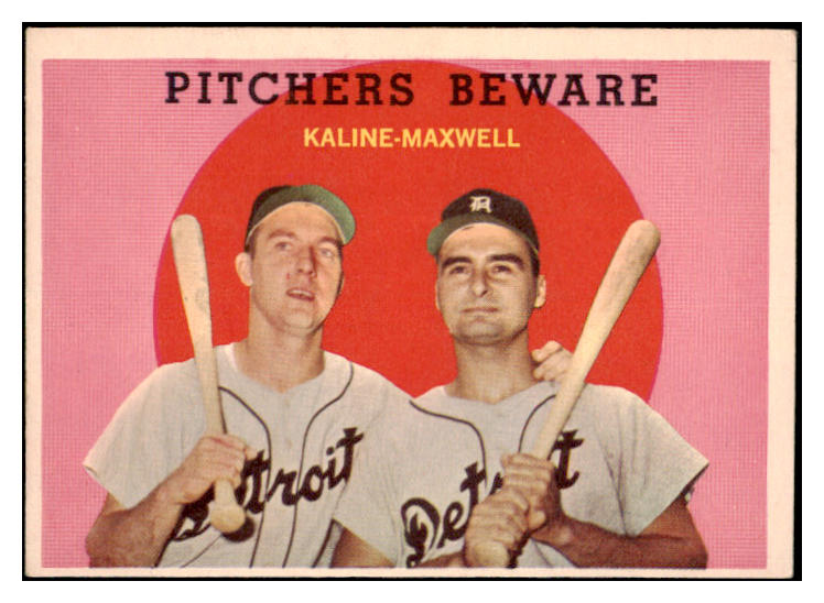 1959 Topps Baseball #034 Al Kaline Charlie Maxwell EX-MT 475956