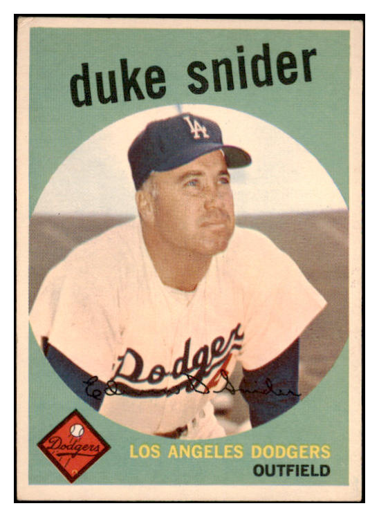 1959 Topps Baseball #020 Duke Snider Dodgers EX 475960