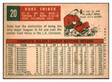 1959 Topps Baseball #020 Duke Snider Dodgers EX 475960