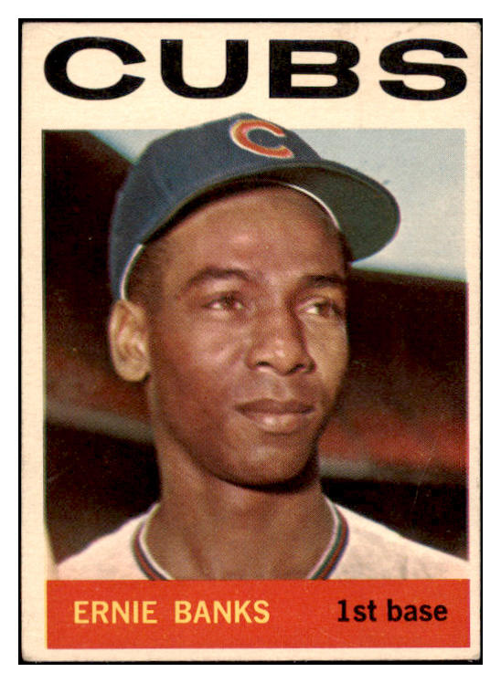 1964 Topps Baseball #055 Ernie Banks Cubs EX 475985