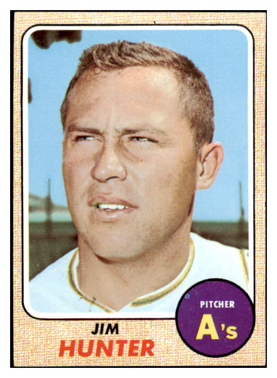 1968 Topps Baseball #385 Catfish Hunter A's NR-MT 475988