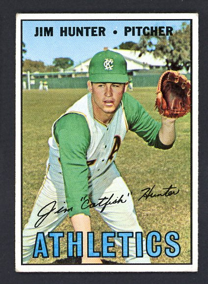 1967 Topps Baseball #369 Catfish Hunter A's EX 475995