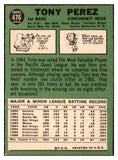 1967 Topps Baseball #476 Tony Perez Reds VG-EX 475996