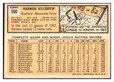1963 Topps Baseball #500 Harmon Killebrew Twins EX-MT 476006