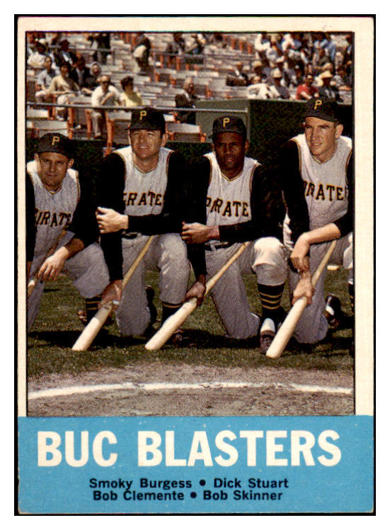 1963 Topps Baseball #018 Roberto Clemente Smoky Burgess EX-MT 476011