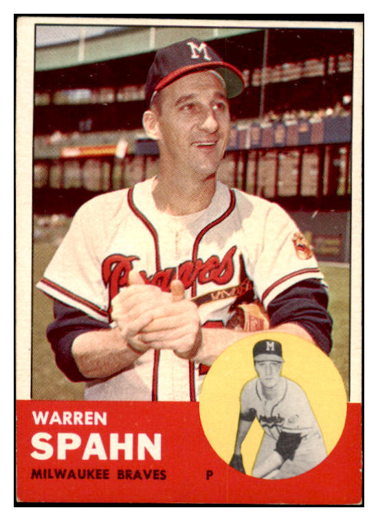 1963 Topps Baseball #320 Warren Spahn Braves EX-MT 476016