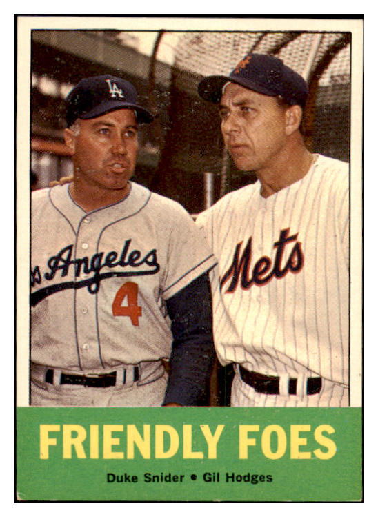 1963 Topps Baseball #068 Duke Snider Gil Hodges EX-MT 476020