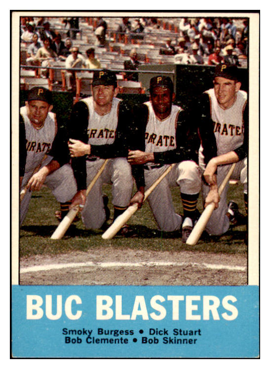 1963 Topps Baseball #018 Roberto Clemente Smoky Burgess EX-MT 476021