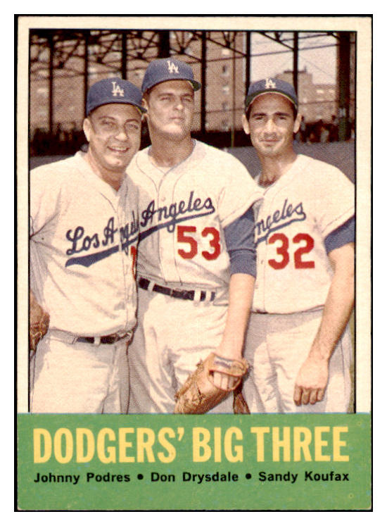 1963 Topps Baseball #412 Sandy Koufax Don Drysdale EX-MT 476022