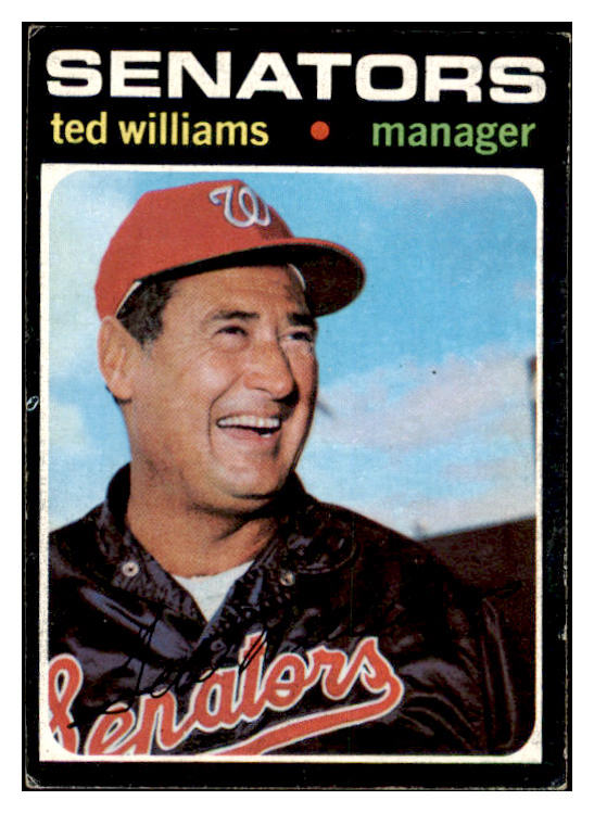 1971 Topps Baseball #380 Ted Williams Senators VG-EX 476023