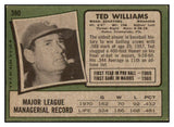 1971 Topps Baseball #380 Ted Williams Senators VG-EX 476023