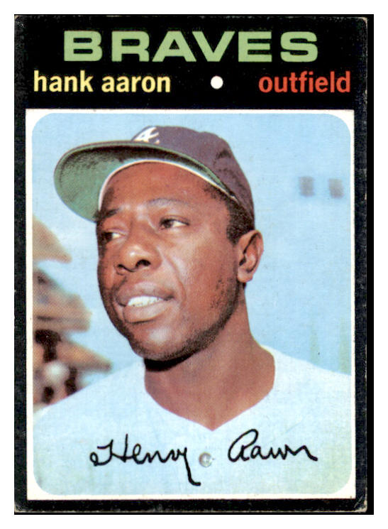 1971 Topps Baseball #400 Hank Aaron Braves VG-EX 476024