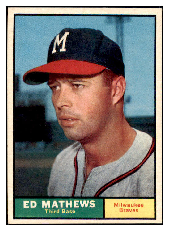 1961 Topps Baseball #120 Eddie Mathews Braves NR-MT 476031