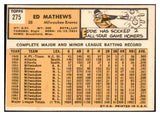 1963 Topps Baseball #275 Eddie Mathews Braves NR-MT 476032