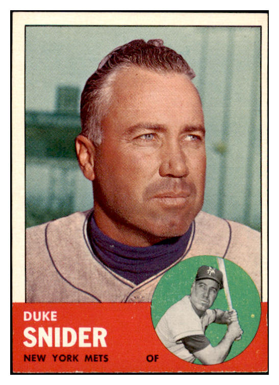 1963 Topps Baseball #550 Duke Snider Mets NR-MT 476039