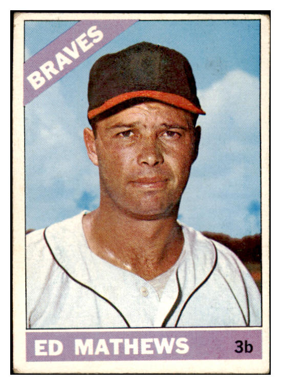 1966 Topps Baseball #200 Eddie Mathews Braves VG-EX 476051