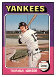 1975 Topps Baseball #020 Thurman Munson Yankees EX-MT 476091