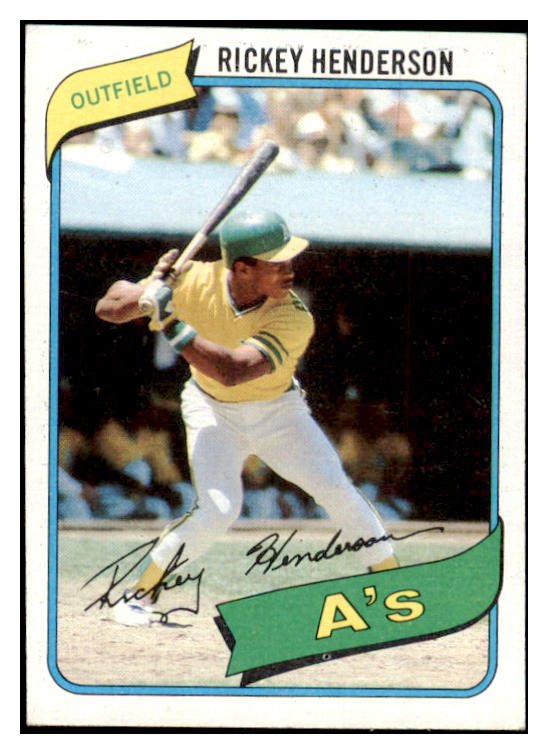 1980 Topps Baseball #482 Rickey Henderson A's EX-MT 476143
