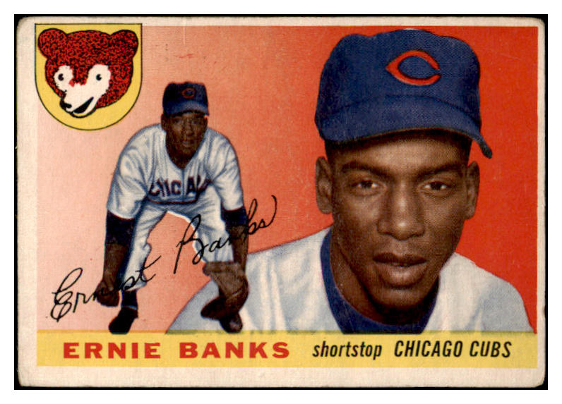1955 Topps Baseball #028 Ernie Banks Cubs GD-VG 476178