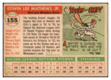 1955 Topps Baseball #155 Eddie Mathews Braves VG 476179