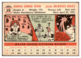 1956 Topps Baseball #010 Warren Spahn Braves VG-EX White 476183