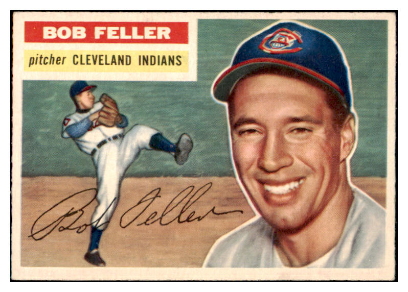 1956 Topps Baseball #200 Bob Feller Indians EX 476186