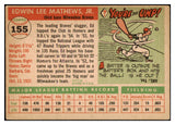 1955 Topps Baseball #155 Eddie Mathews Braves EX 476187