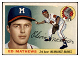 1955 Topps Baseball #155 Eddie Mathews Braves VG-EX 476189