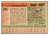 1955 Topps Baseball #155 Eddie Mathews Braves VG-EX 476189