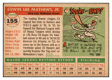 1955 Topps Baseball #155 Eddie Mathews Braves EX 476190