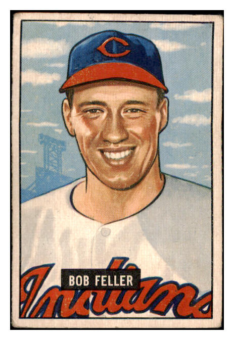 1951 Bowman Baseball #030 Bob Feller Indians VG-EX 476202